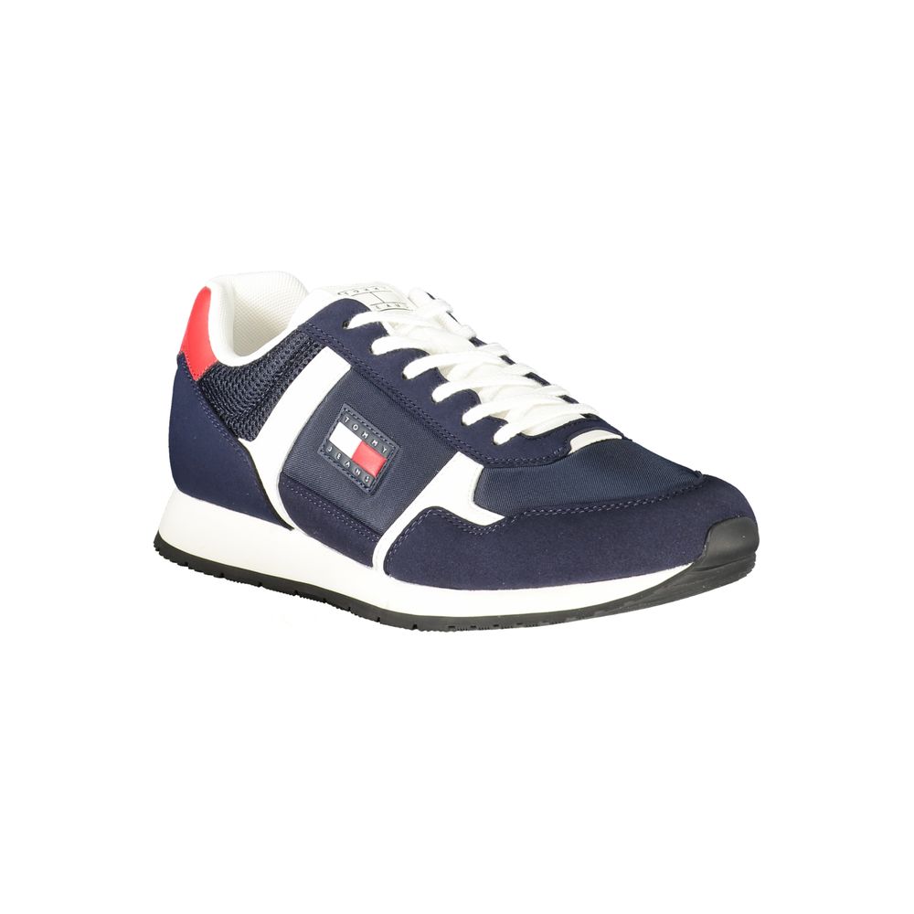 Blue Polyester Men Sneaker