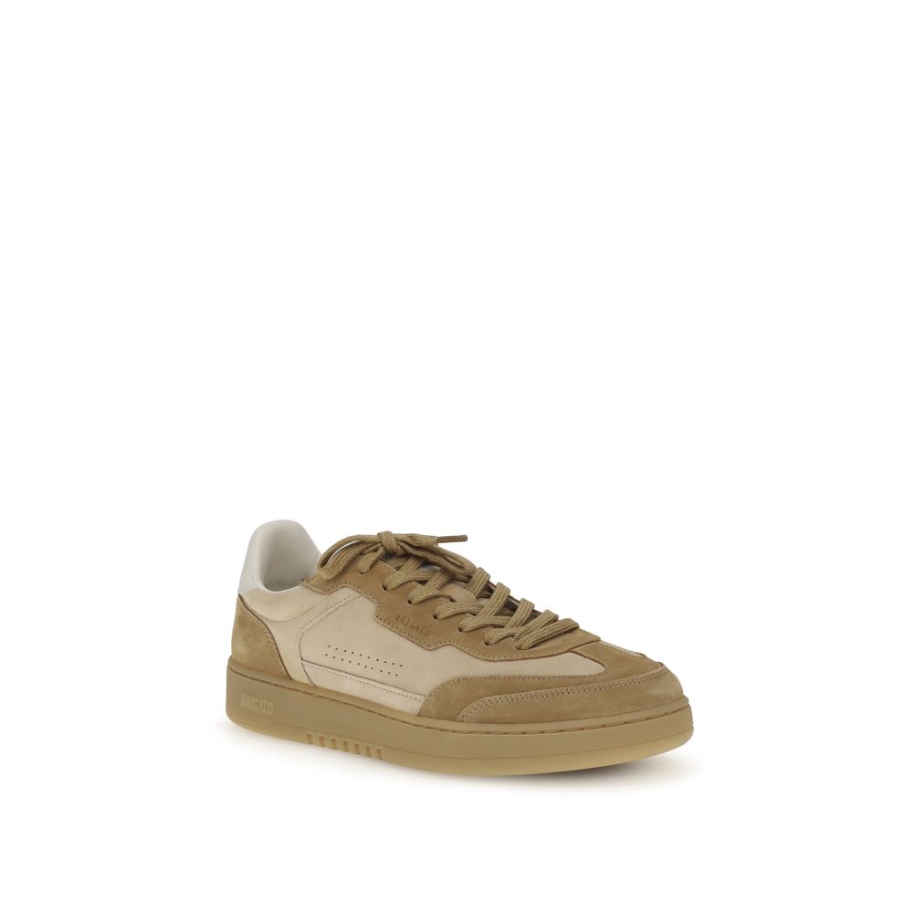 Beige Leather Low Top Sneakers