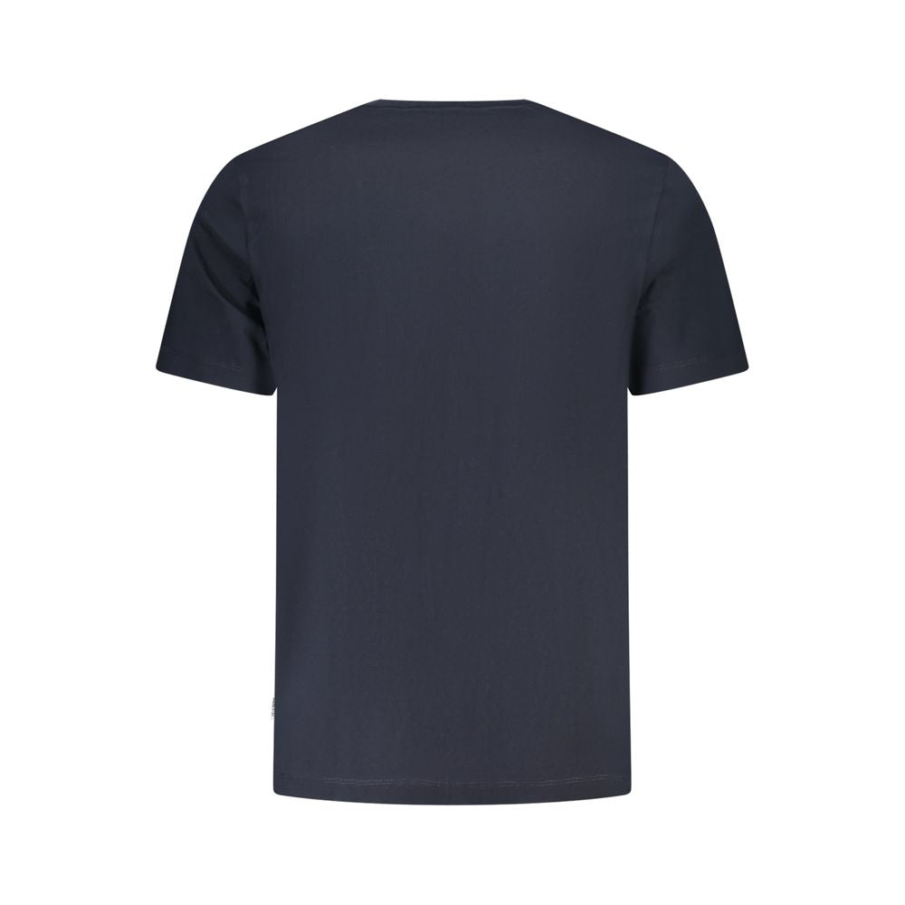 Blue Cotton Men T-Shirt