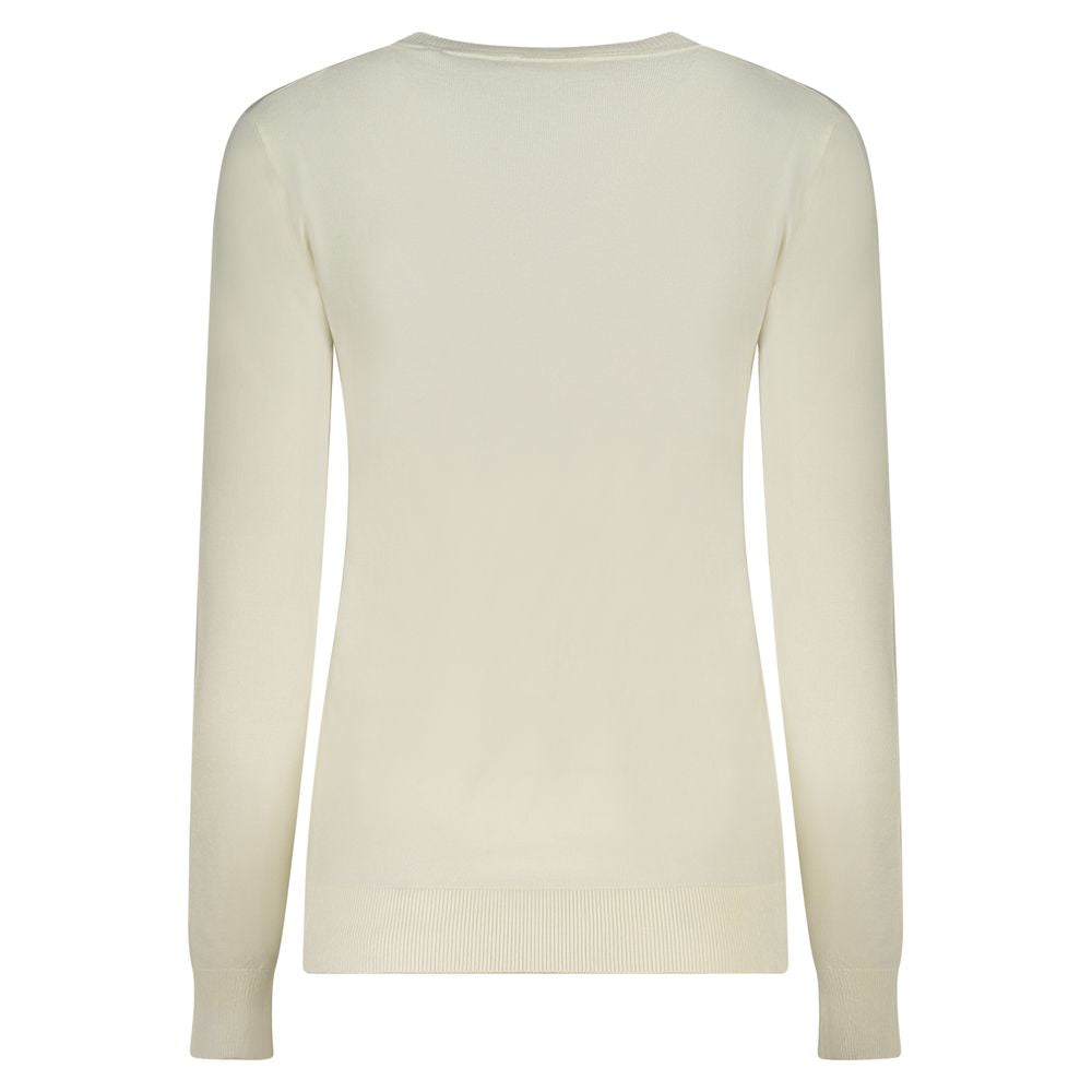White Viscose Women Sweater