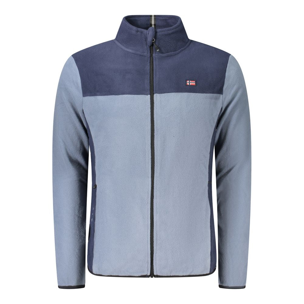 Blue Polyester Men Sweater