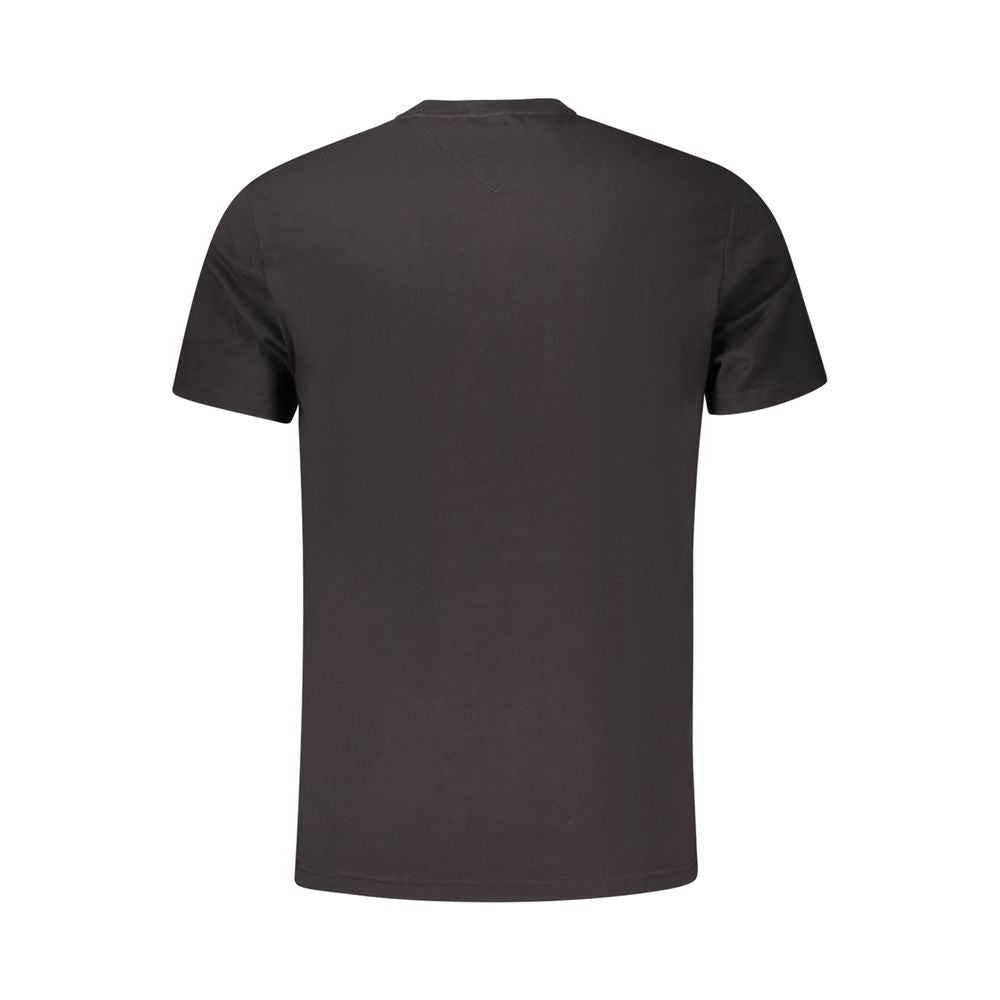 Black Cotton Men T-Shirt