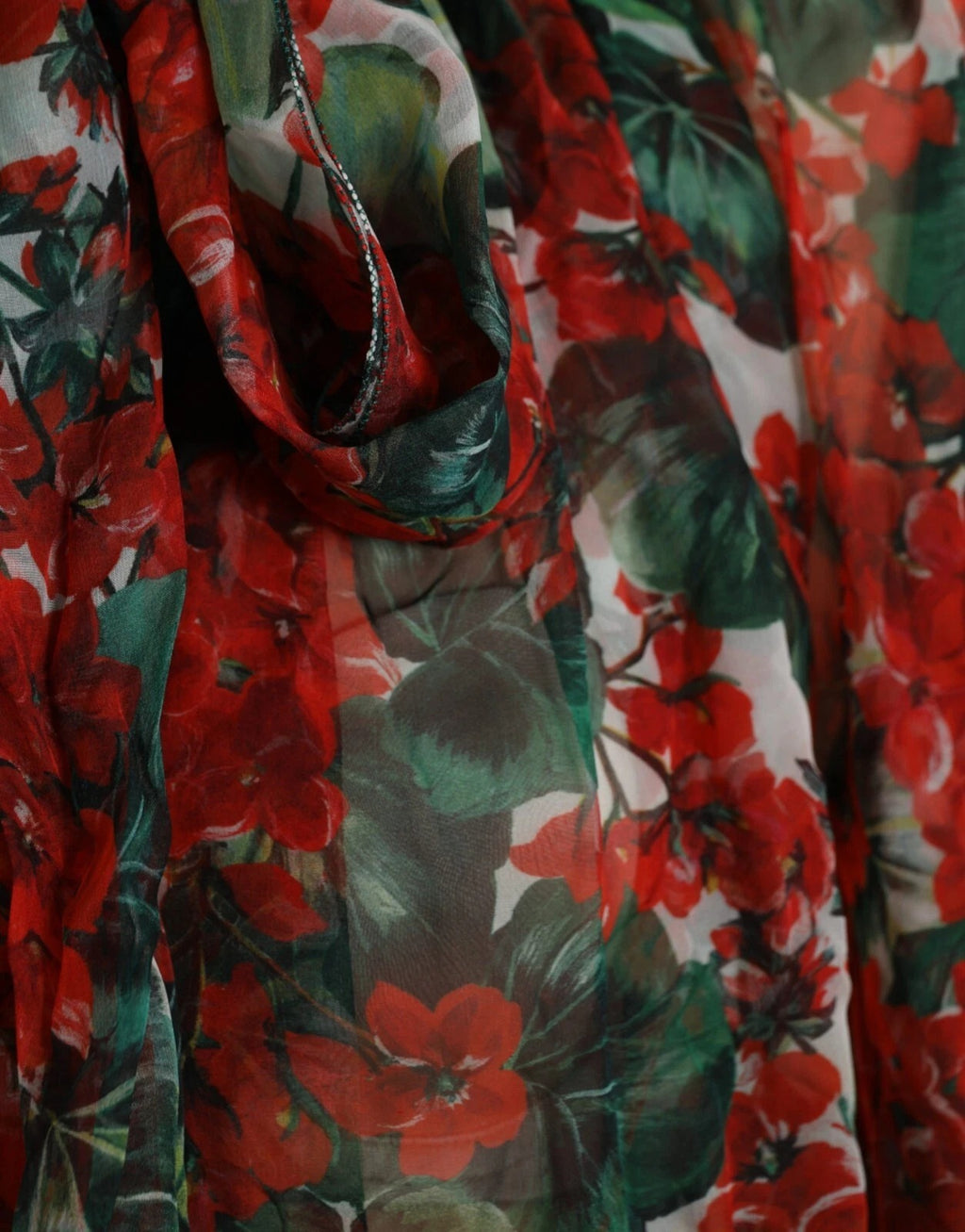 Multicolor Floral Silk Collar Blouse