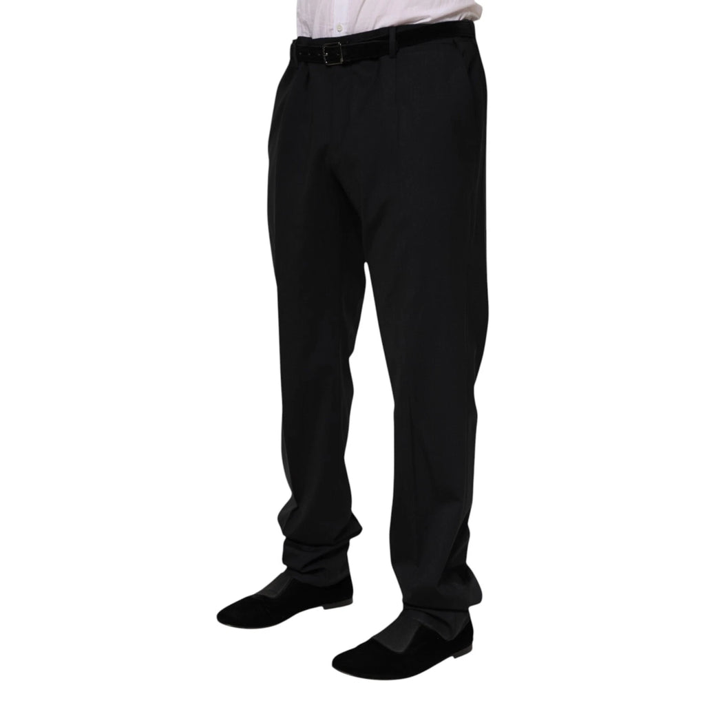 Black Wool Formal Dress Men Trousers Pants
