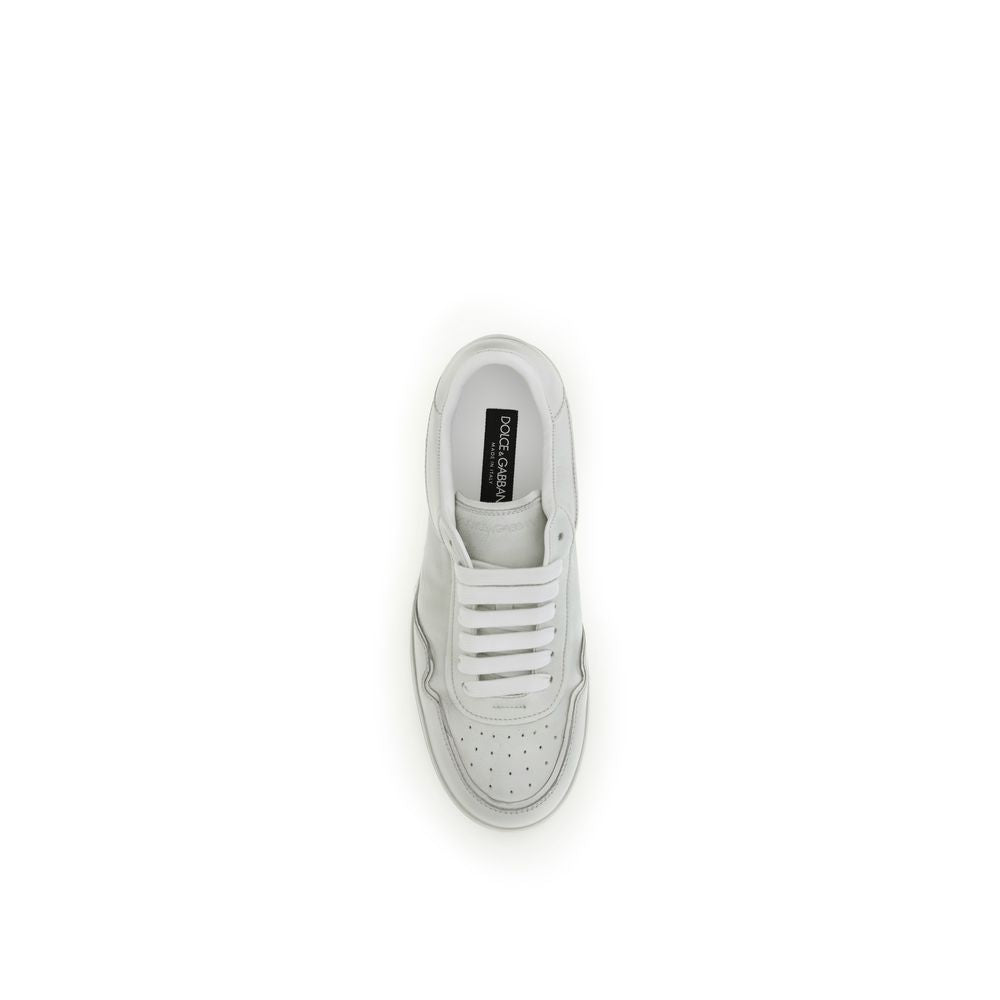 White Calf Leather Bos Taurus Low Top Sneakers