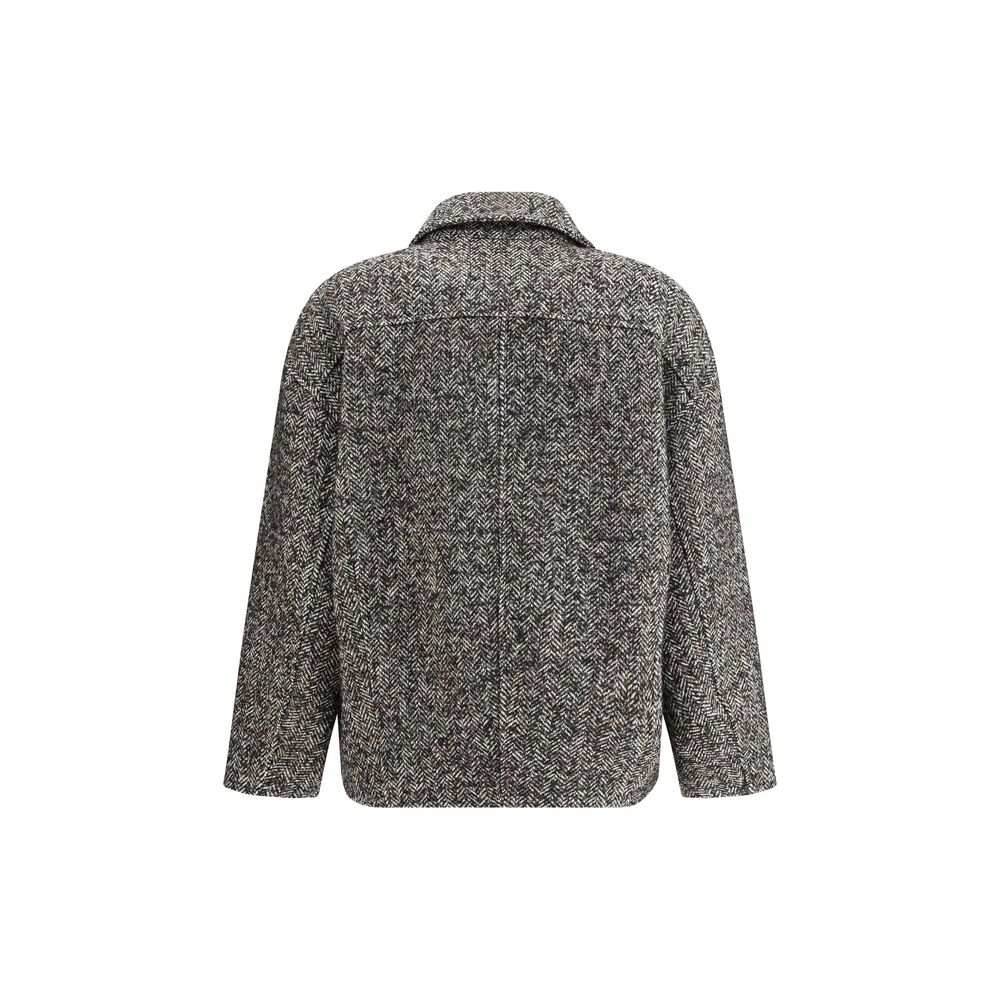 Gray Polyester Coat