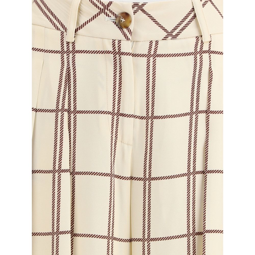 Multicolor Viscose Casual Pants