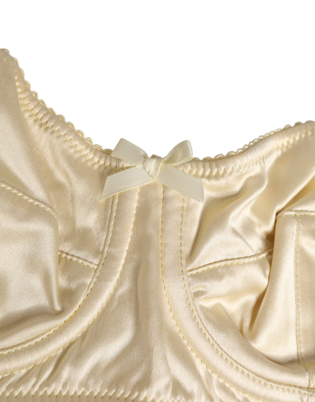 Cream Satin Blend Balconette Bra Underwear