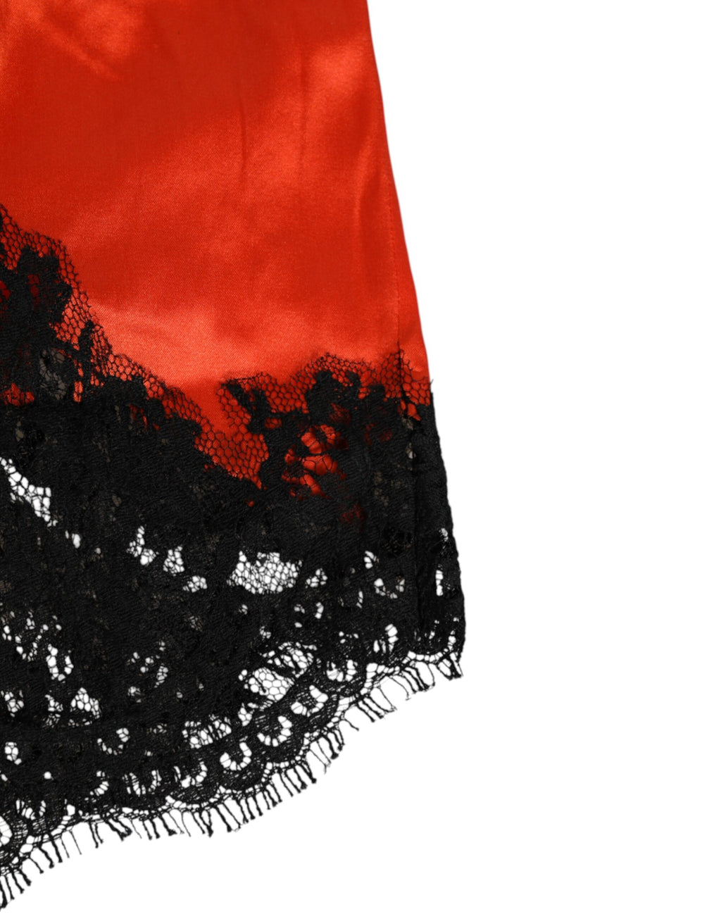 Red Silk Satin Lace Shorts Underwear