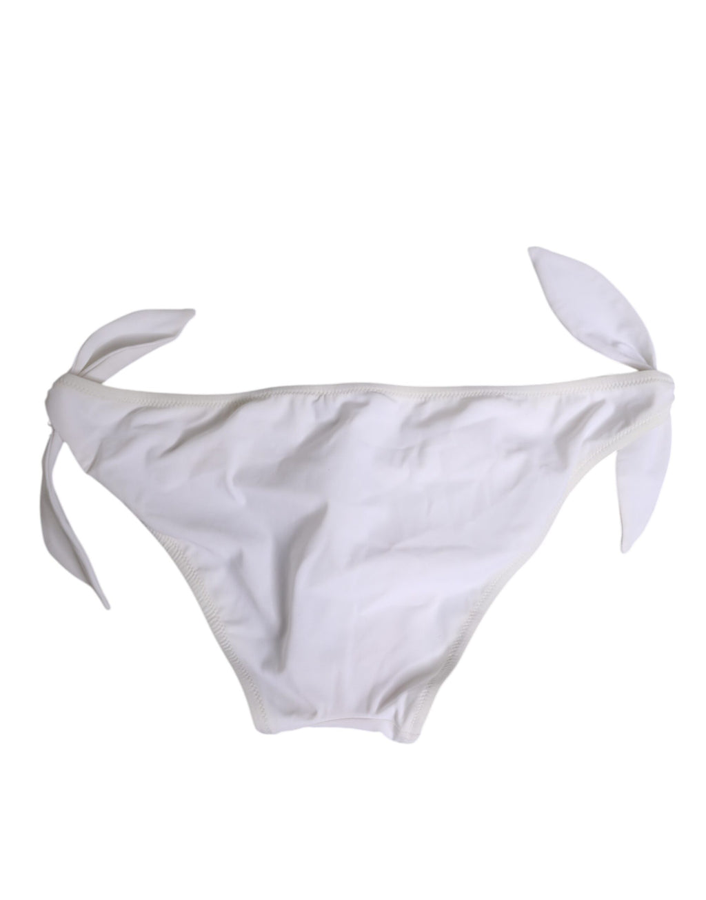 White Side Tie Logo Bikini Bottom Underwear