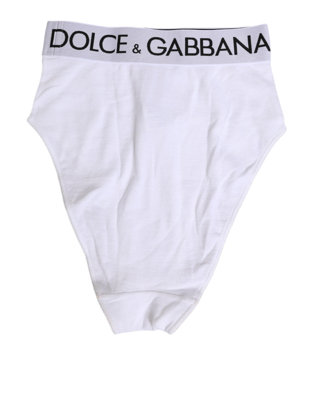 White Cotton Elastic DG Logo Waistband  Underwear