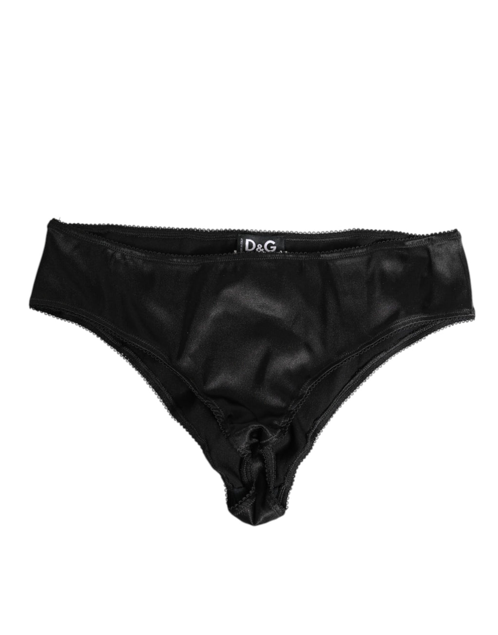 Black Satin Stretch Slip Brief Women Underwear