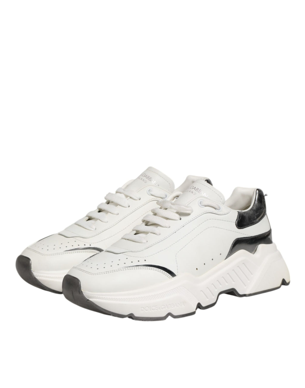 White Silver DAYMASTER Leather Men Sneakers Shoes
