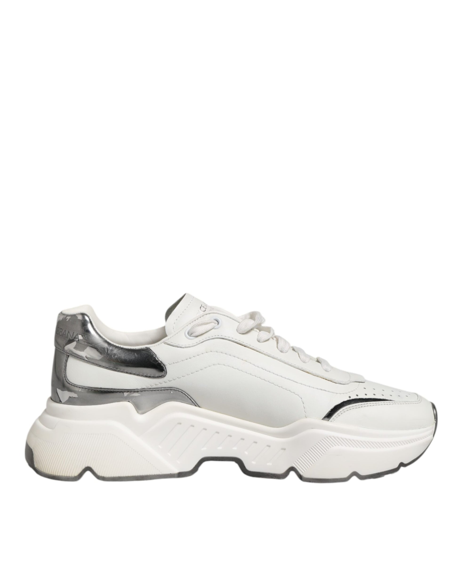White Silver DAYMASTER Leather Men Sneakers Shoes