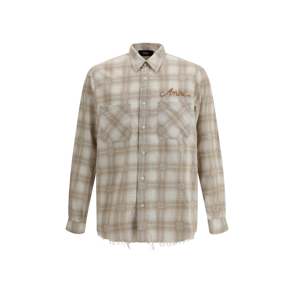 Beige Cotton Pattern Shirt