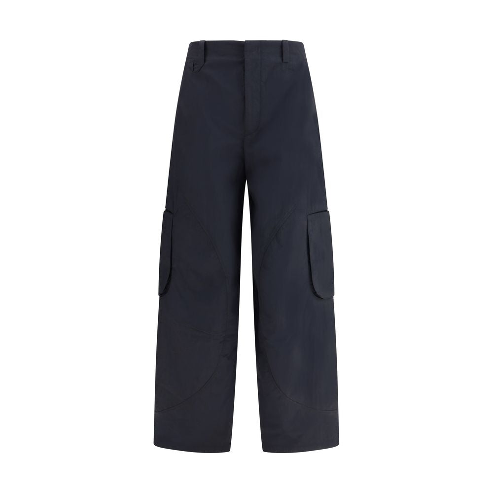 Black Cotton Cargo Pants