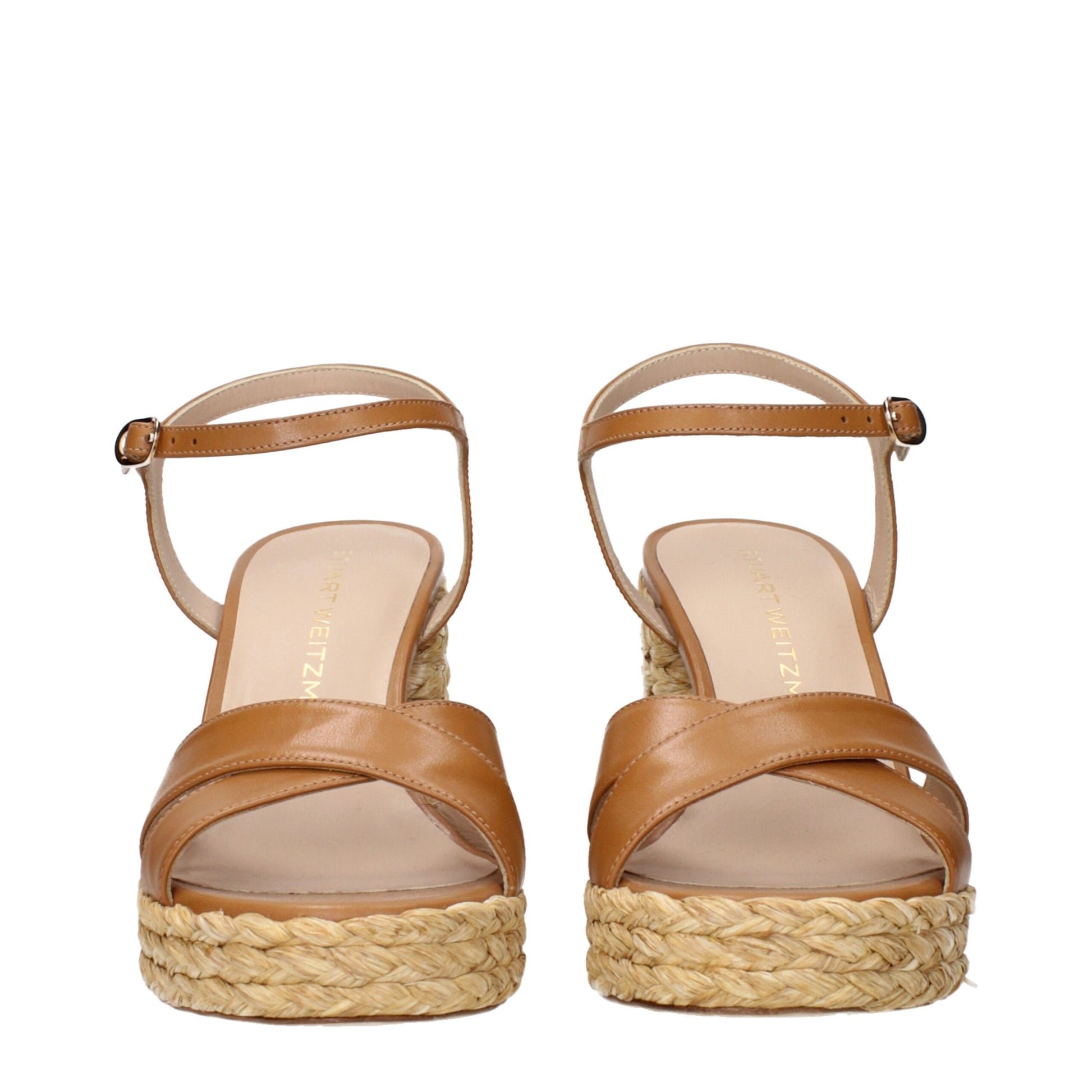 Brown Leather Platform Sandals