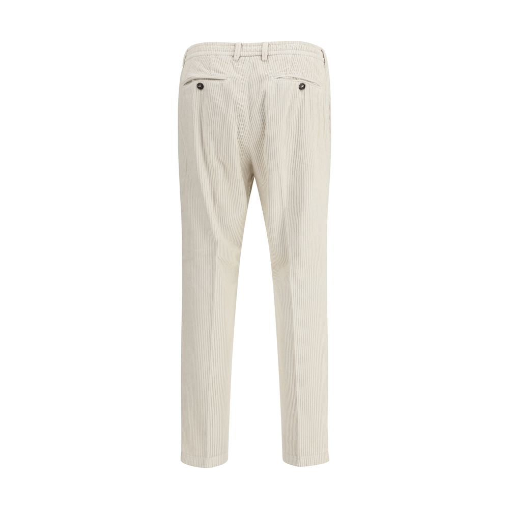 White Cotton Casual Pants