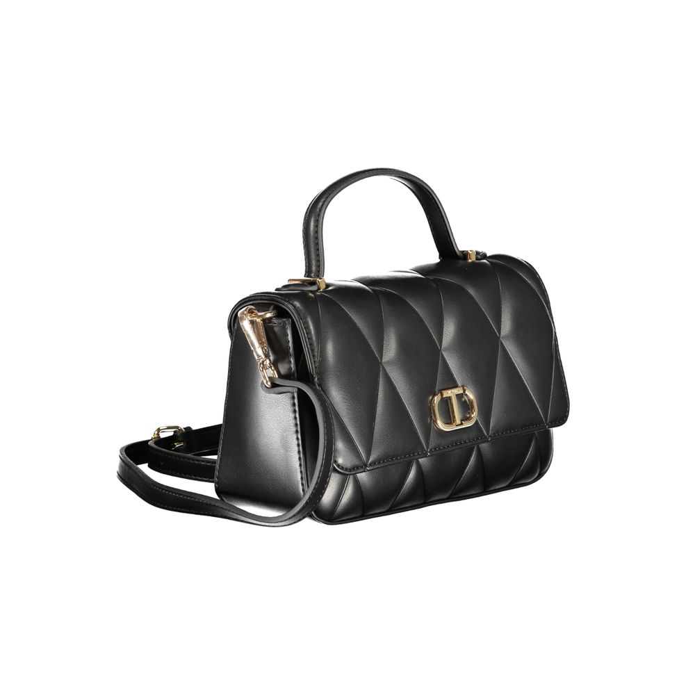 Black Polyethylene Women Handbag