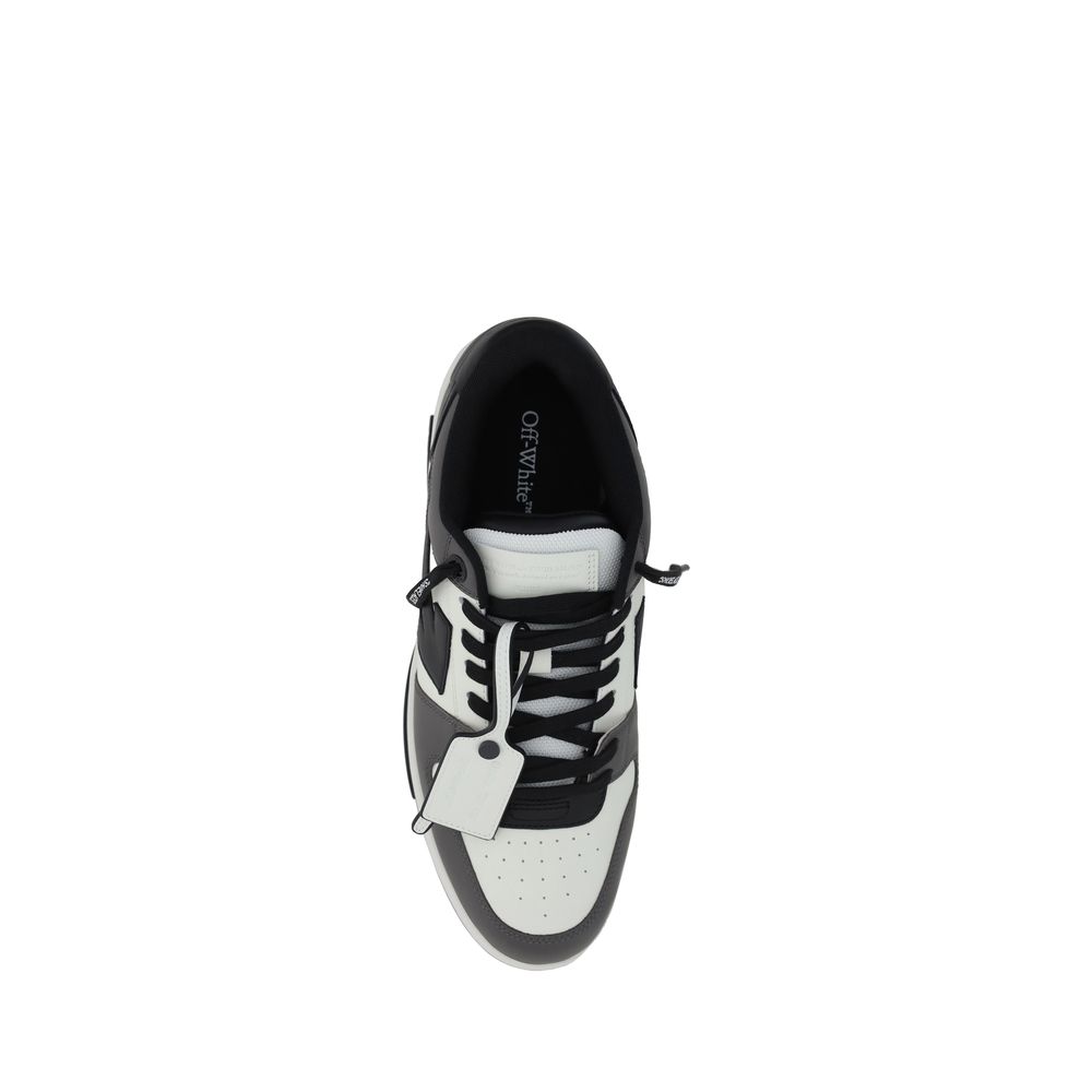 Gray Calf Leather Bos Taurus Low Top Sneakers