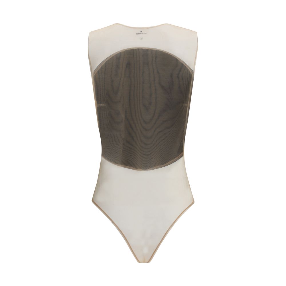 Satin illusion hoop Bodysuit