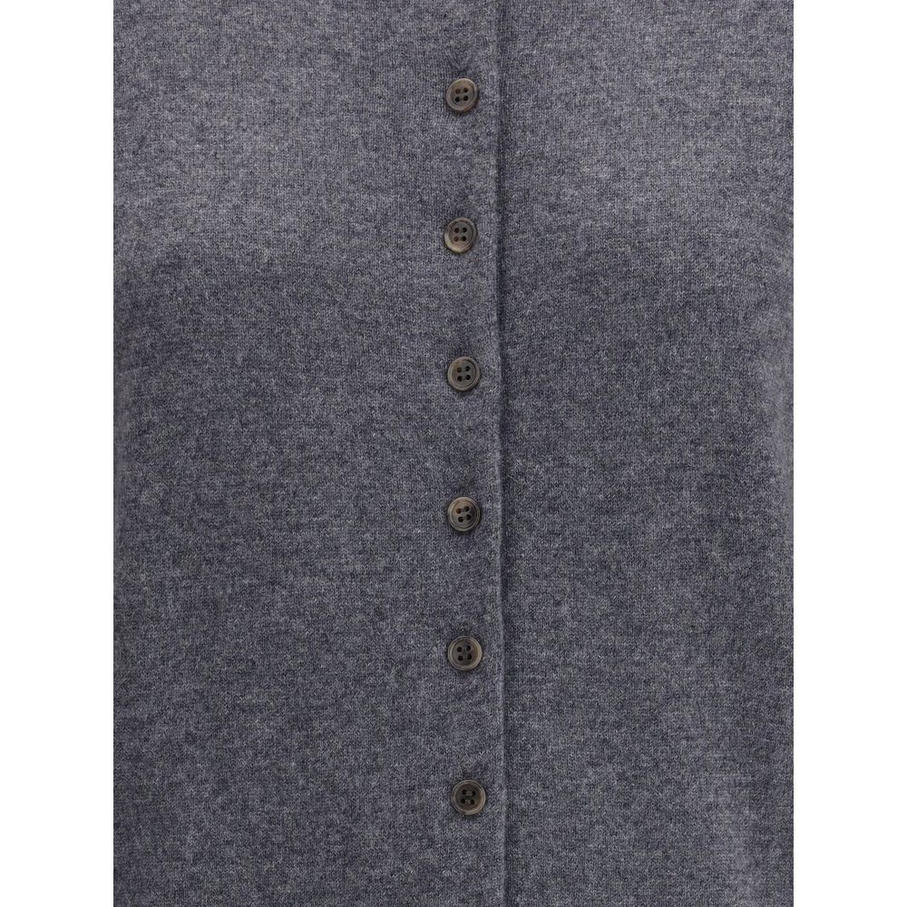 Gray Cashmere Cardigan
