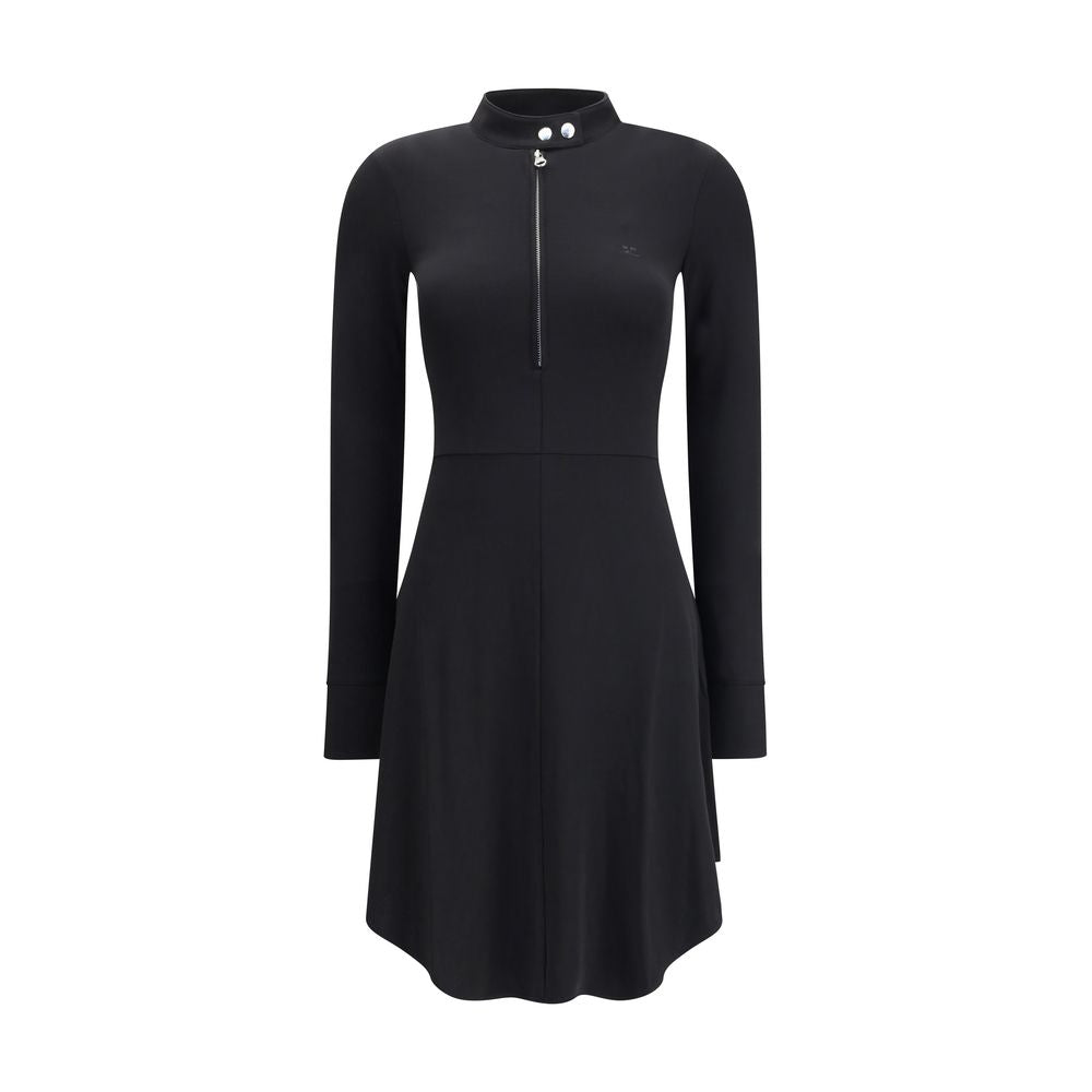 Black Viscose Casual Dress