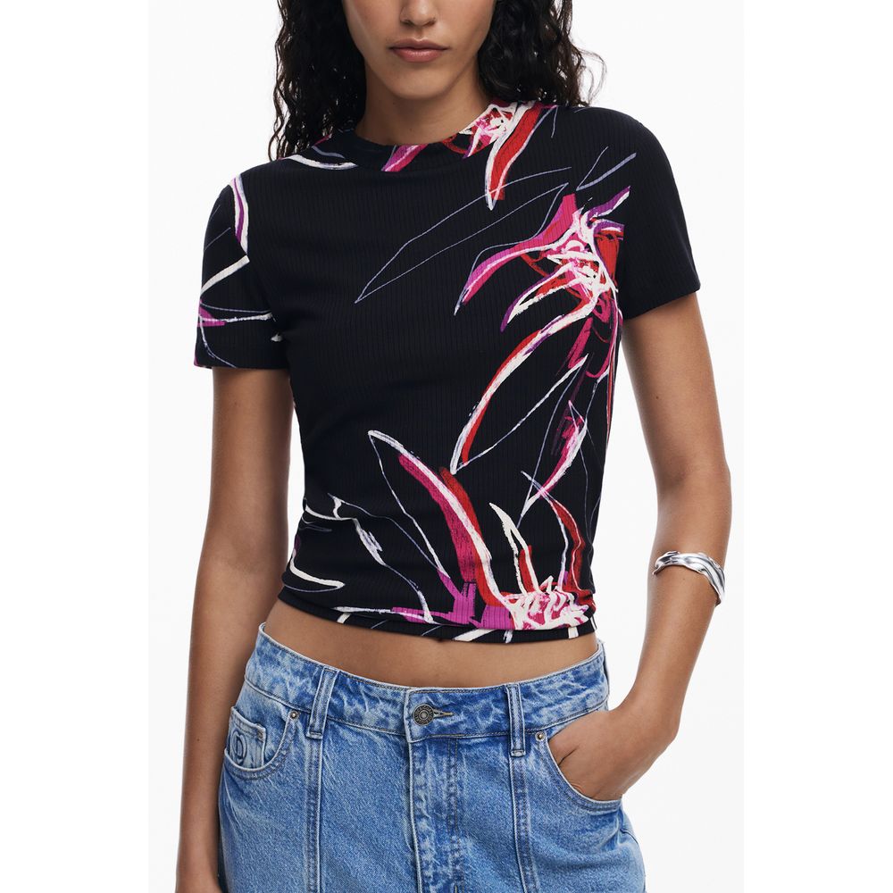 Nero Viscosa Women T-Shirt