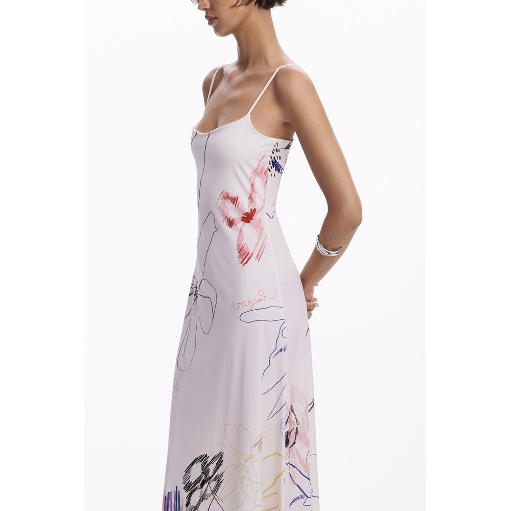 White Polyester Women Dress