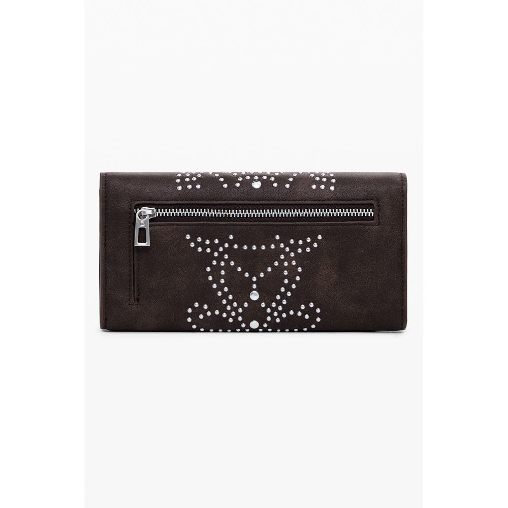 Brown Polyethylene Women Wallet