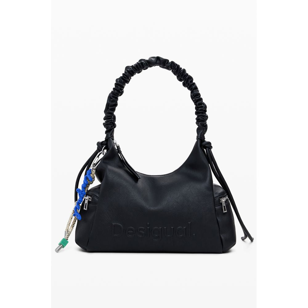 Black Polyethylene Women Handbag
