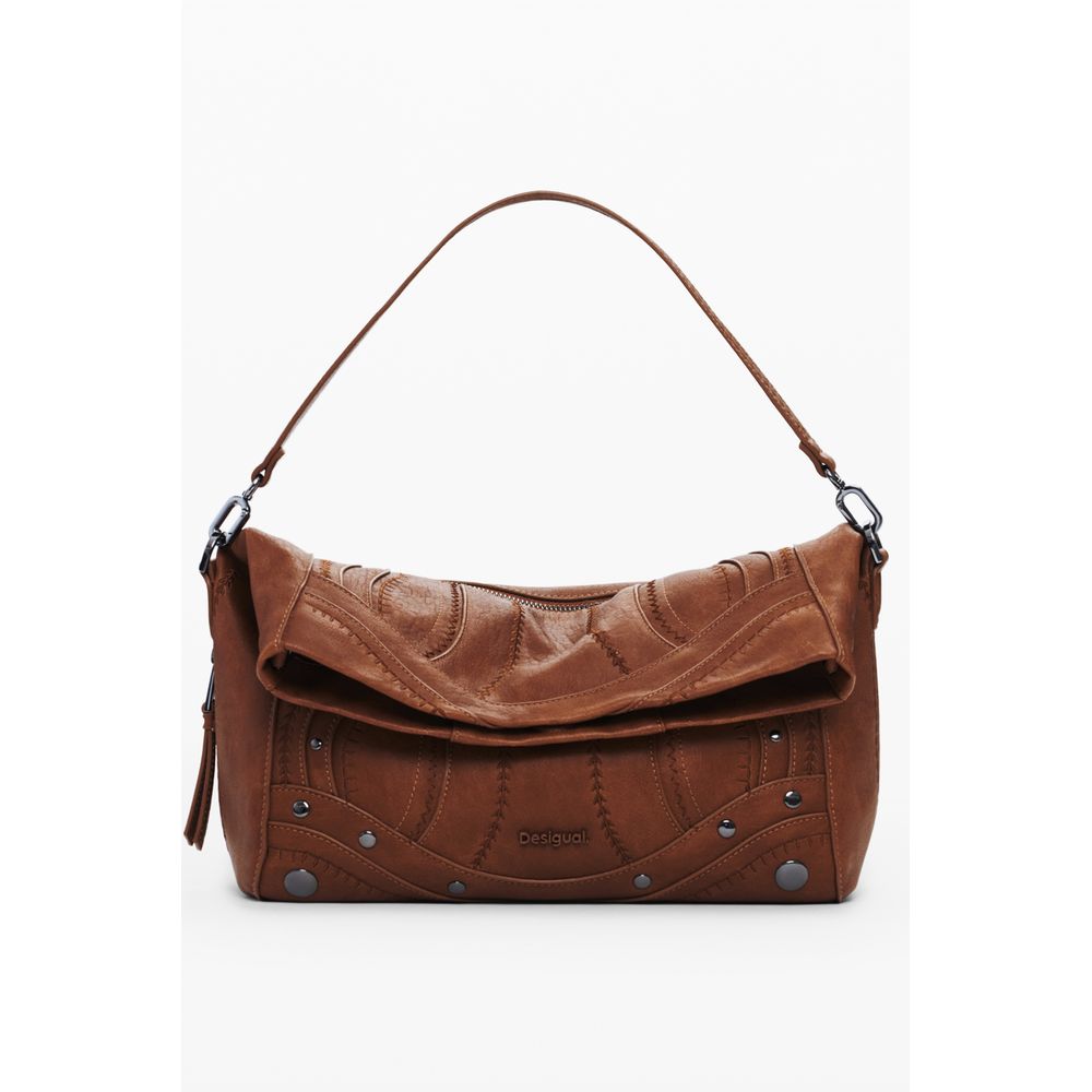 Brown Polyethylene Women Handbag