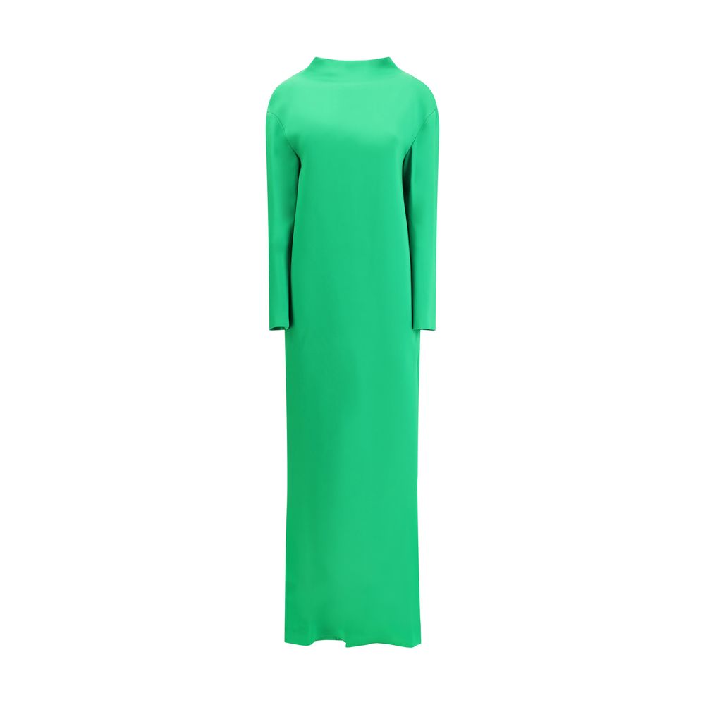 Green Silk Cocktail Dress