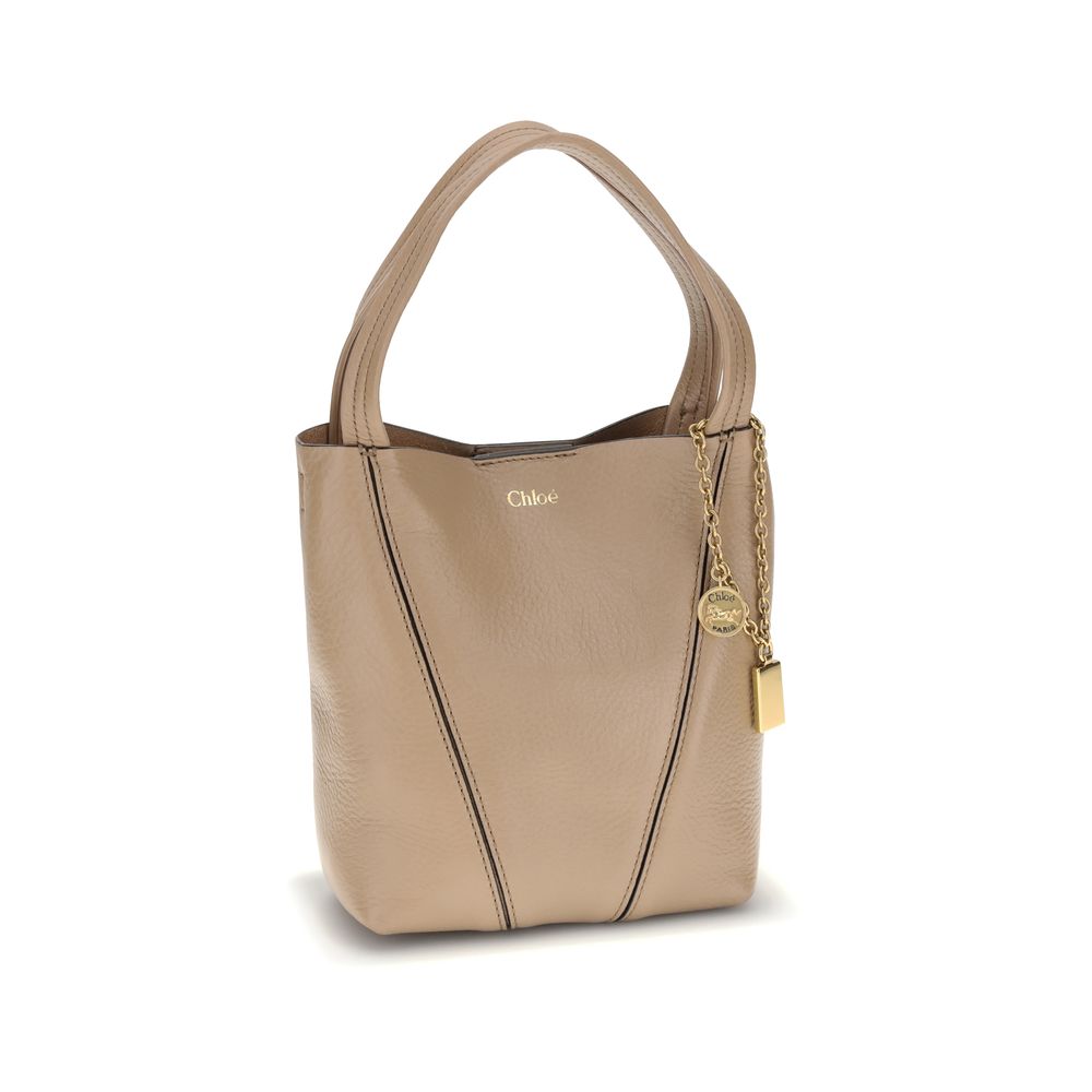 Beige Calf Leather Bos Taurus Shoulder Bag