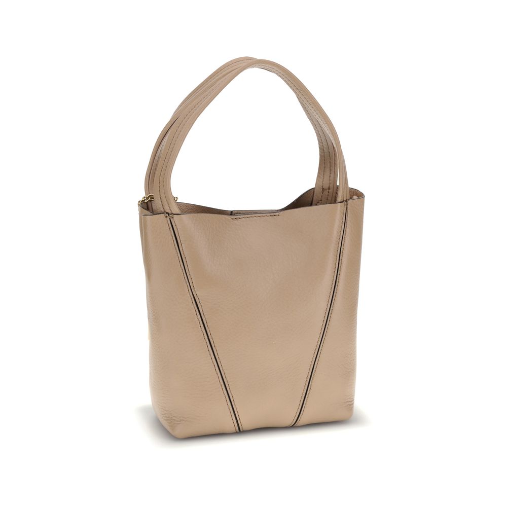 Beige Calf Leather Bos Taurus Shoulder Bag