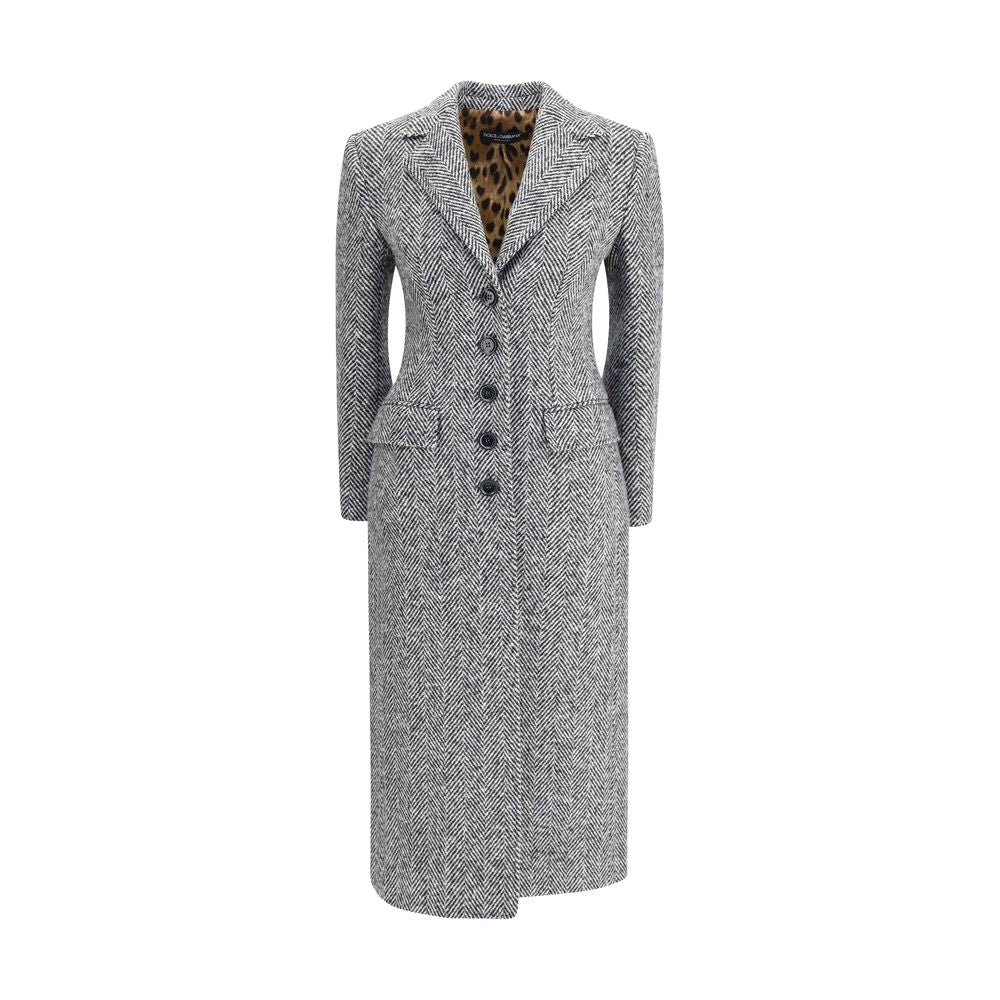Gray Fleece Wool Coat