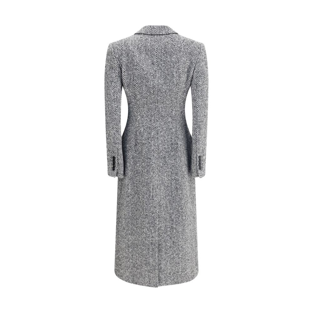 Gray Fleece Wool Coat