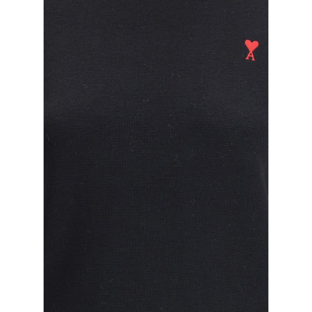 Black Merino Wool Turtleneck