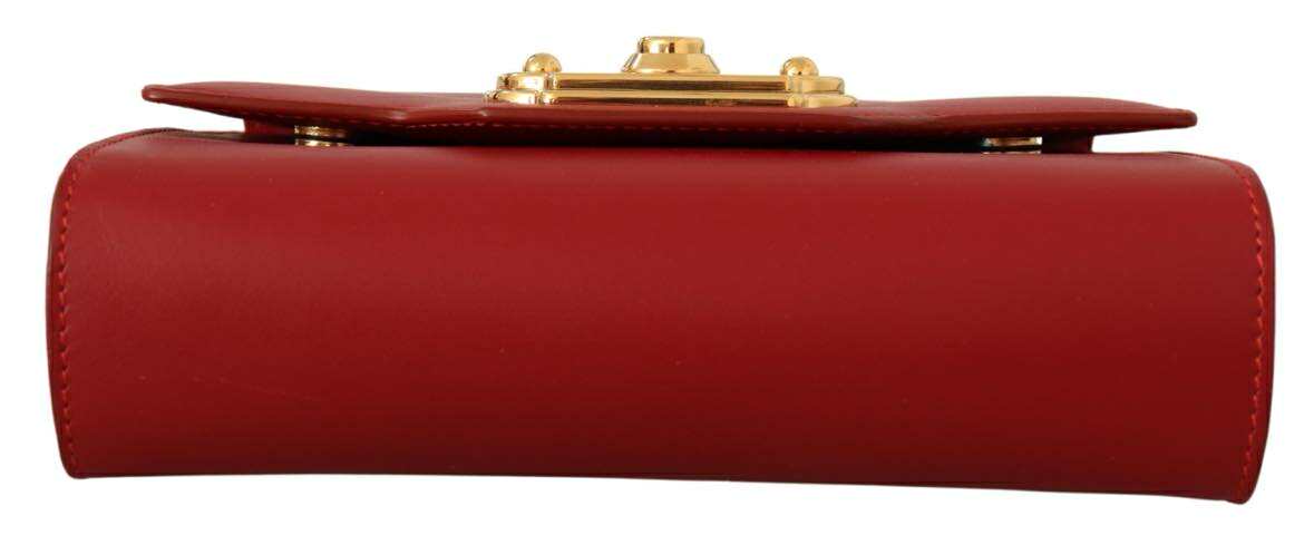 Red Leather Mini Crossbody Gold Hardware Rosso Papavero Bag