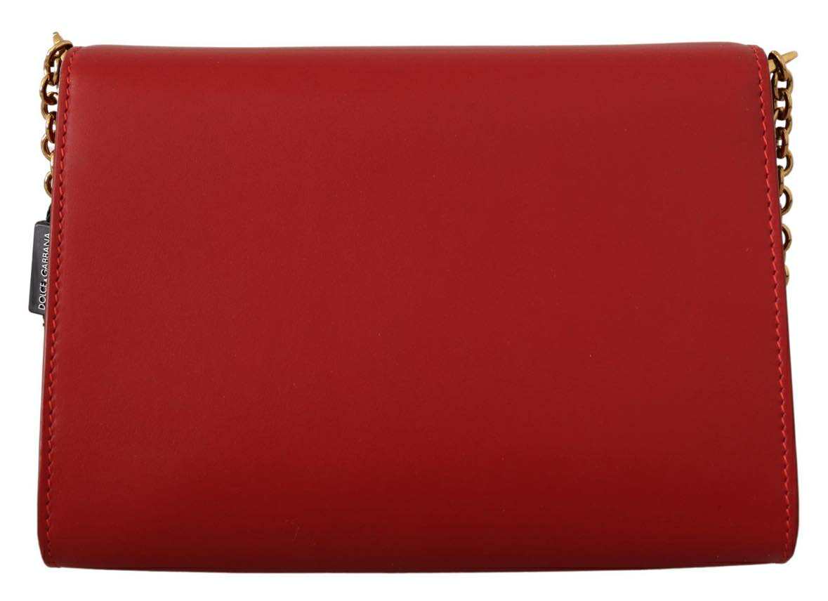 Red Leather Mini Crossbody Gold Hardware Rosso Papavero Bag