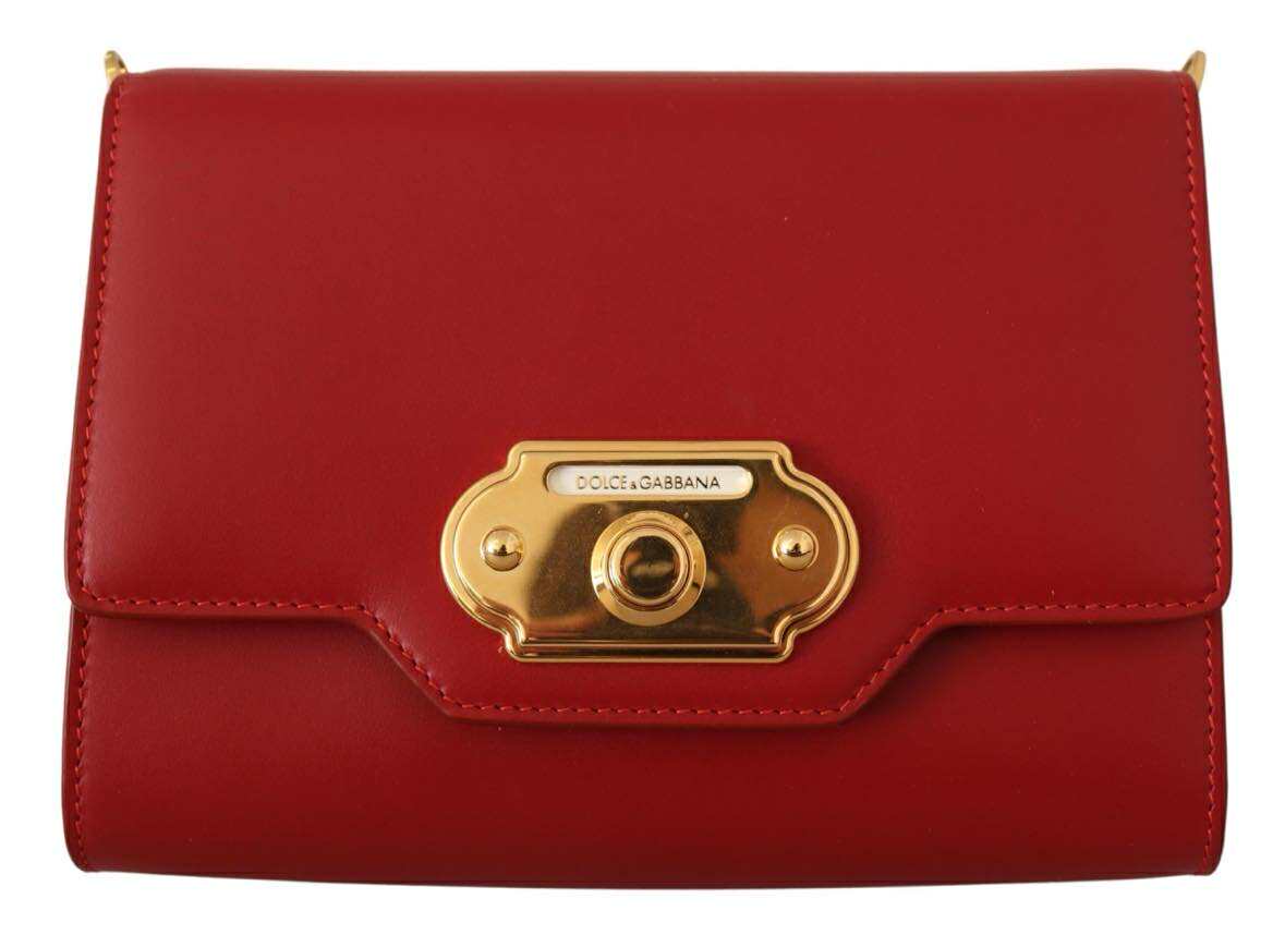 Red Leather Mini Crossbody Gold Hardware Rosso Papavero Bag