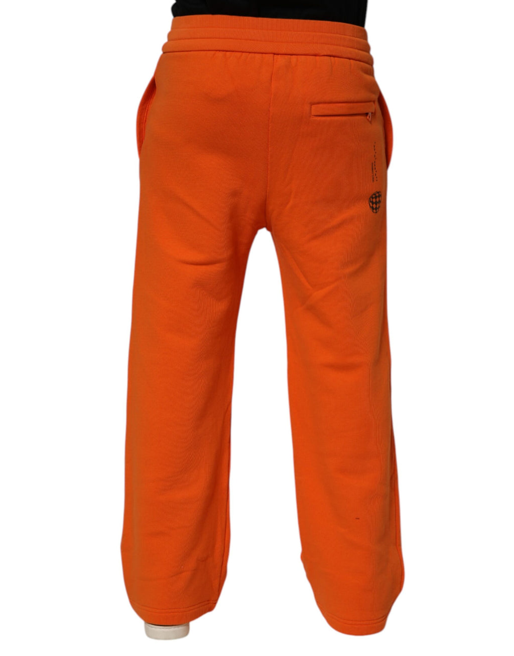 Orange Cotton DG VIB3 Logo Drawstring Sweatpants Pants