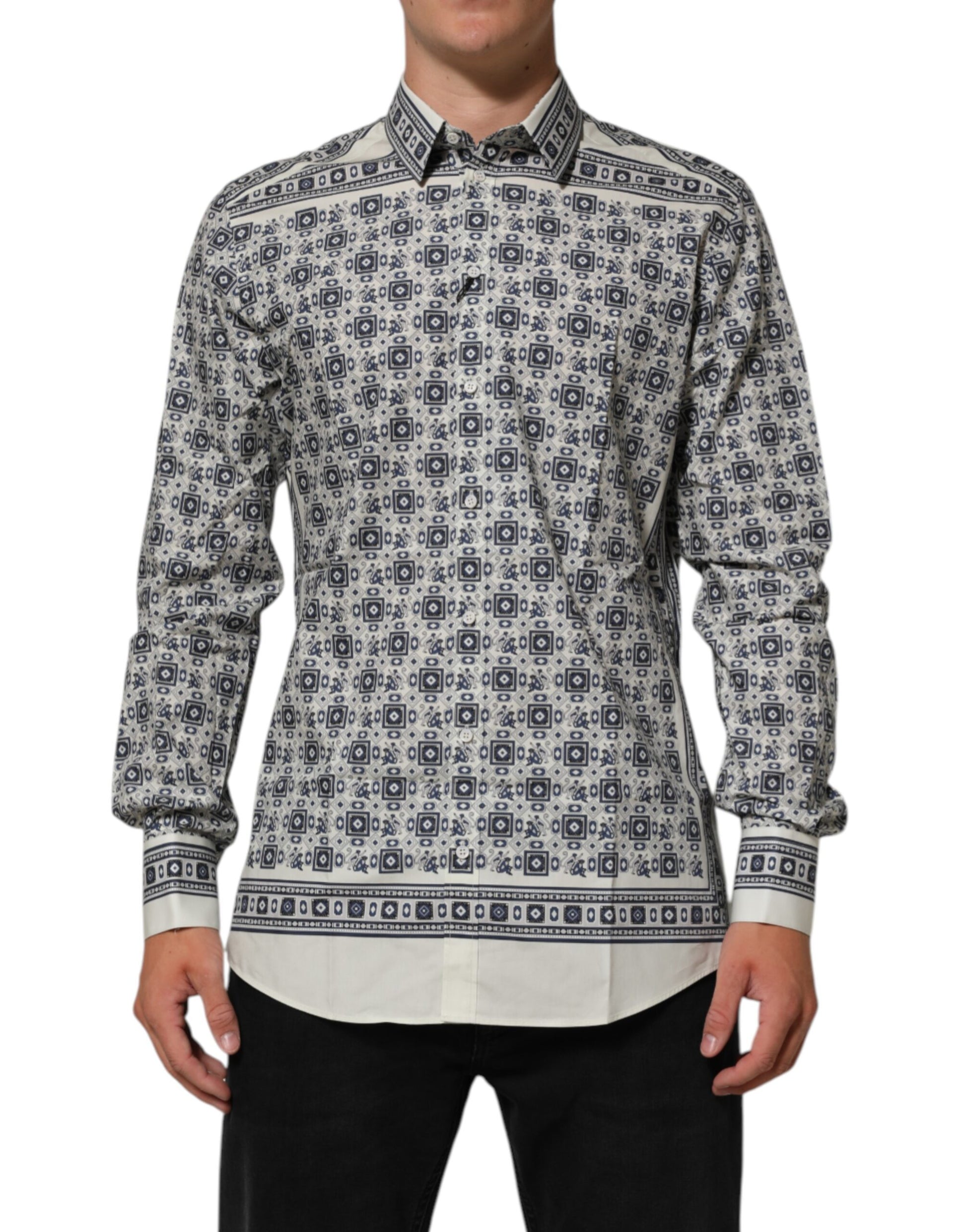 Multicolor Monkey Tie Print GOLD Dress Shirt