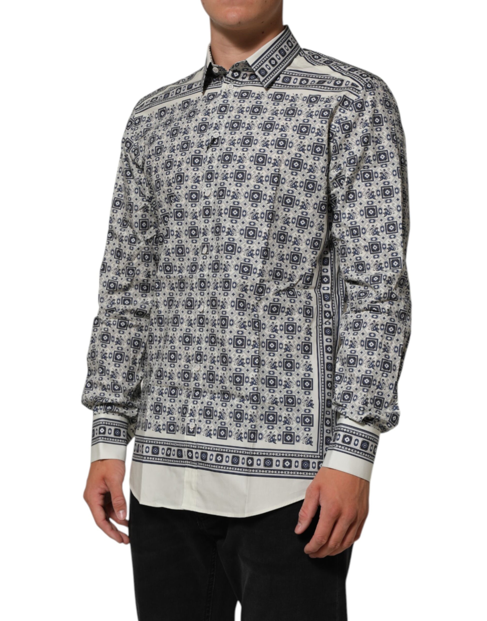 Multicolor Monkey Tie Print GOLD Dress Shirt