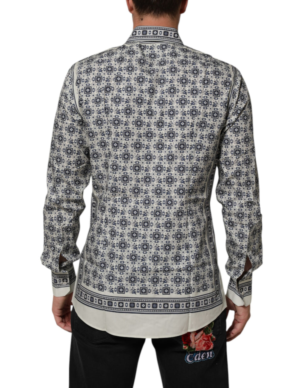 Multicolor Monkey Tie Print GOLD Dress Shirt