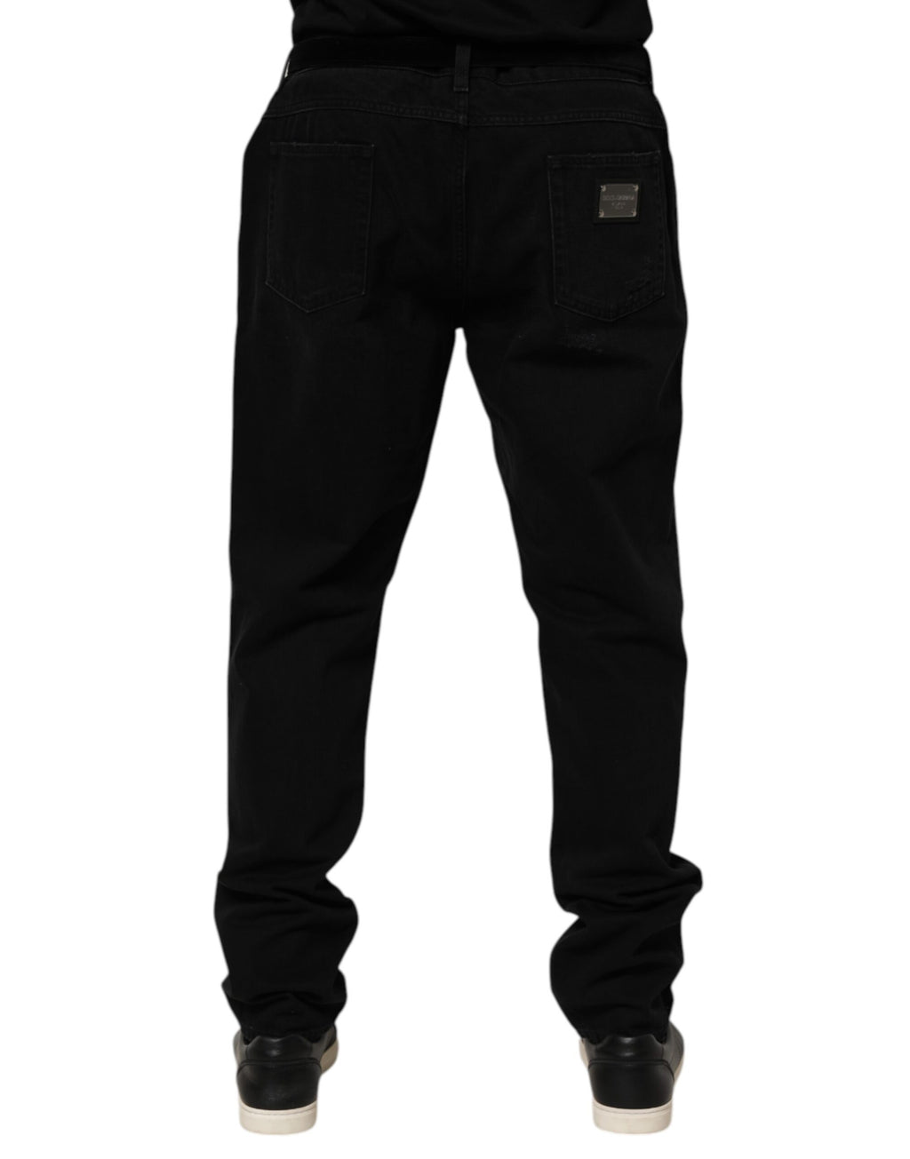 Black Cotton Regular Denim Men Trouser Jeans