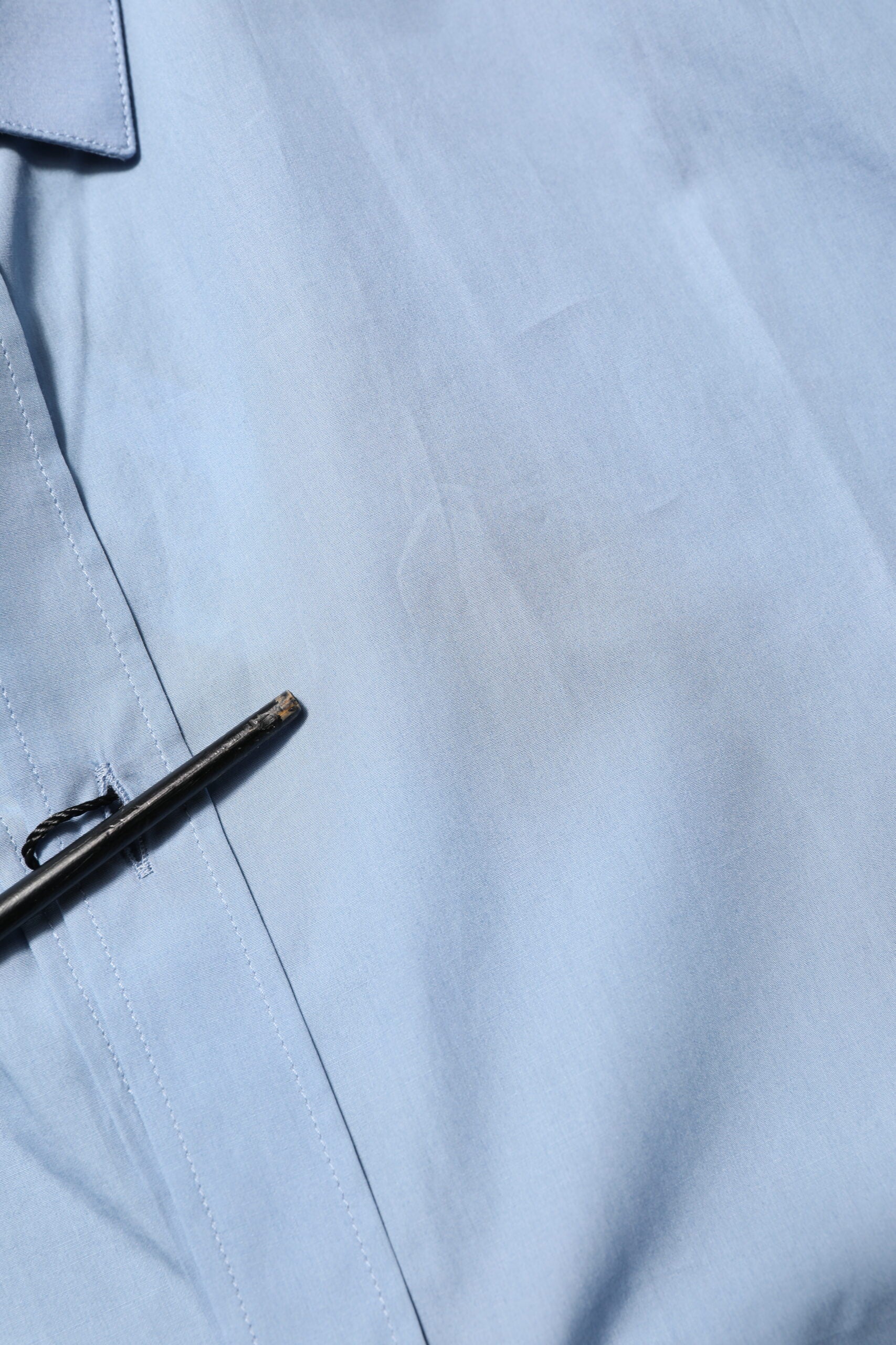 Blue Cotton Collared GOLD Formal Dress Shirt