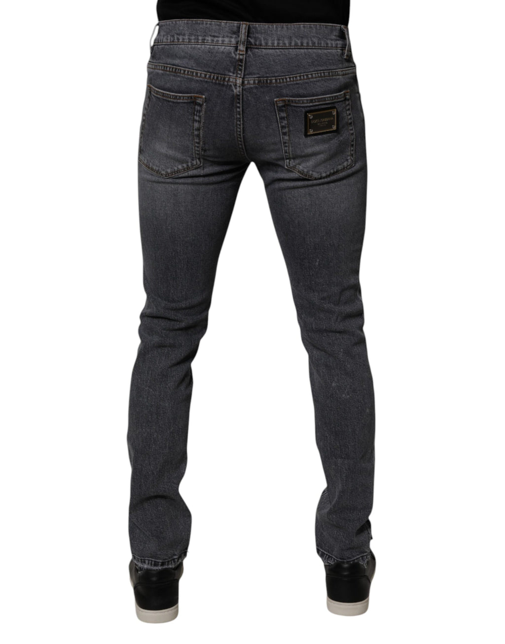 Dark Gray Cotton Stretch Skinny Denim Jeans