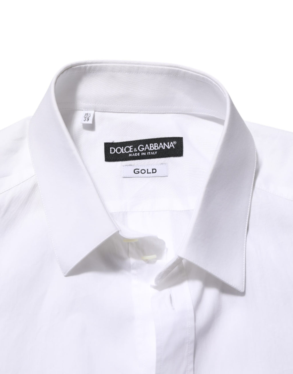 White Cotton GOLD DGPatch Formal Dress Shirt