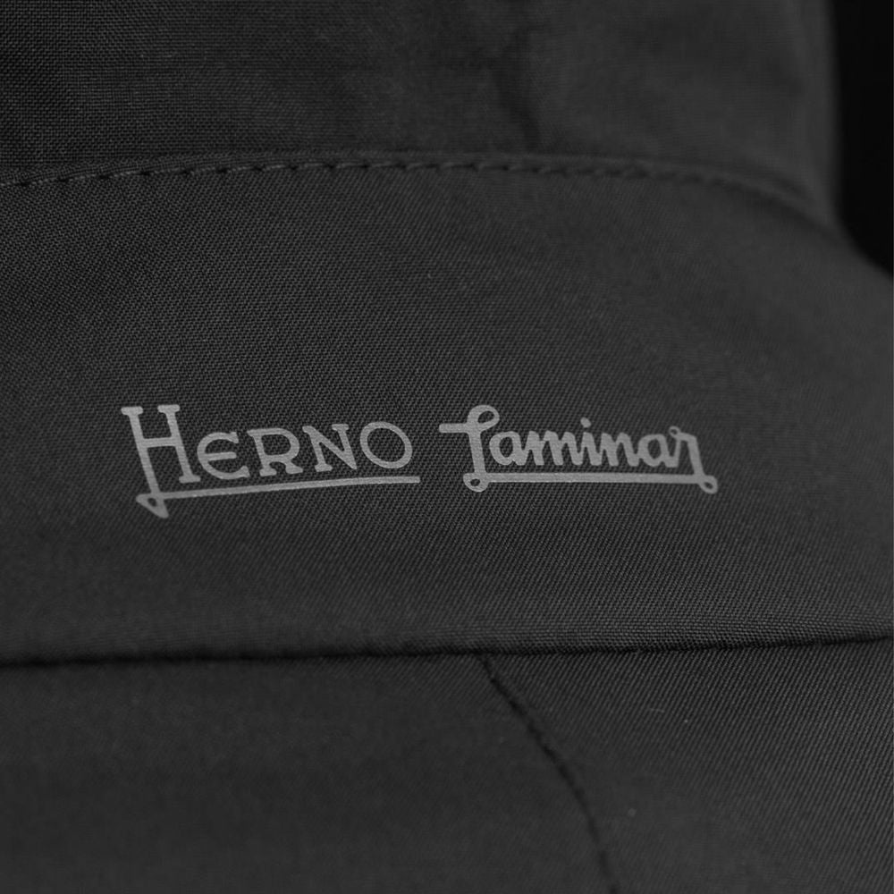 Black Polyester Men's Trench Coat